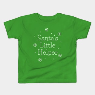 Santa's Little Helper. Cute Christmas design with snowflakes Kids T-Shirt